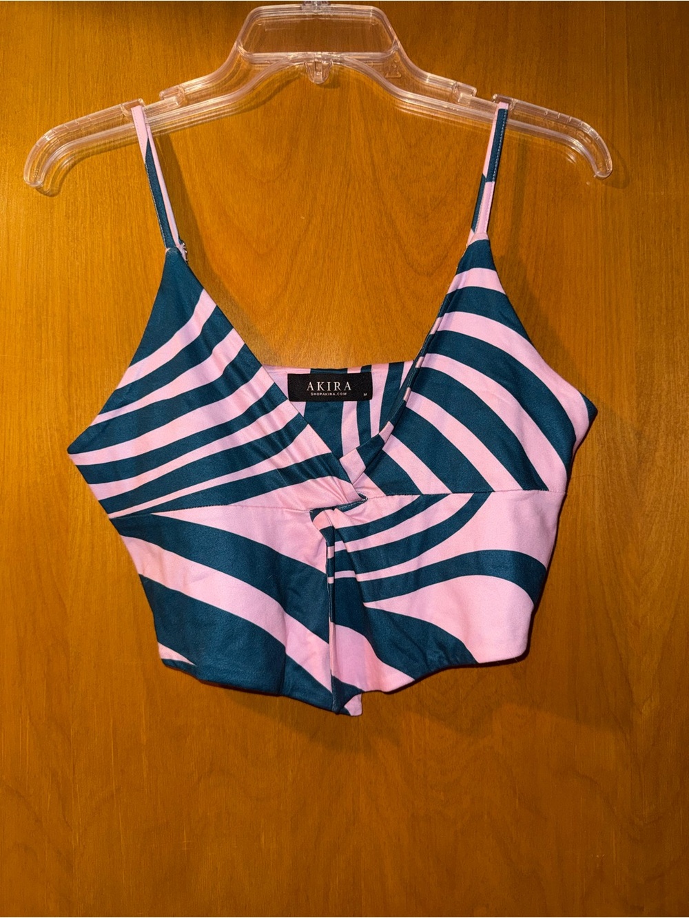 AKIRA pink & blue patterned tank top